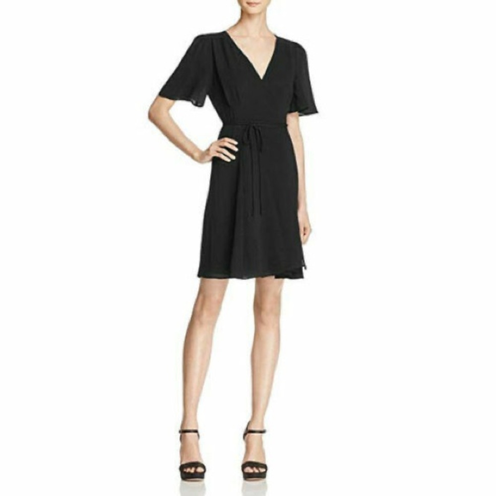 Betsey Johnson Black Wrap Dress Size 2